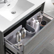Load image into Gallery viewer, Fresca Catania 36" Ocean Gray Wall Hung Modern Bathroom Cabinet w/ Integrated Sink- Fresca