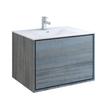 Load image into Gallery viewer, Fresca Catania 36" Ocean Gray Wall Hung Modern Bathroom Cabinet w/ Integrated Sink- Fresca