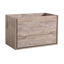 Load image into Gallery viewer, Fresca Catania 36" Rustic Natural Wood Wall Hung Modern Bathroom Cabinet- Fresca