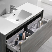 Load image into Gallery viewer, Fresca Catania 48&quot; Ocean Gray Wall Hung Modern Bathroom Cabinet w/ Integrated Sink- Fresca