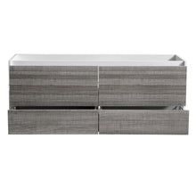 Load image into Gallery viewer, Fresca Catania 60&quot; Glossy Ash Gray Wall Hung Double Sink Modern Bathroom Cabinet- Fresca