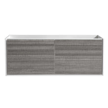 Load image into Gallery viewer, Fresca Catania 60&quot; Glossy Ash Gray Wall Hung Single Sink Modern Bathroom Cabinet- Fresca