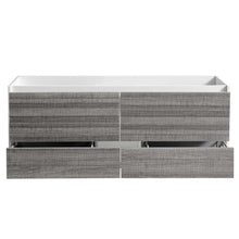 Load image into Gallery viewer, Fresca Catania 60&quot; Glossy Ash Gray Wall Hung Single Sink Modern Bathroom Cabinet- Fresca