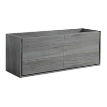 Load image into Gallery viewer, Fresca Catania 60&quot; Ocean Gray Wall Hung Double Sink Modern Bathroom Cabinet- Fresca