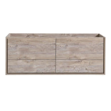 Load image into Gallery viewer, Fresca Catania 60&quot; Rustic Natural Wood Wall Hung Double Sink Modern Bathroom Cabinet- Fresca