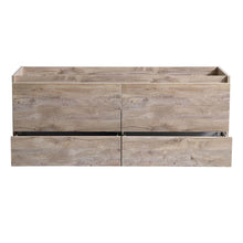 Load image into Gallery viewer, Fresca Catania 60&quot; Rustic Natural Wood Wall Hung Double Sink Modern Bathroom Cabinet- Fresca