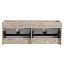 Load image into Gallery viewer, Fresca Catania 60&quot; Rustic Natural Wood Wall Hung Double Sink Modern Bathroom Cabinet- Fresca