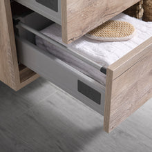 Load image into Gallery viewer, Fresca Catania 60&quot; Rustic Natural Wood Wall Hung Modern Bathroom Cabinet w/ Integrated Single Sink- Fresca