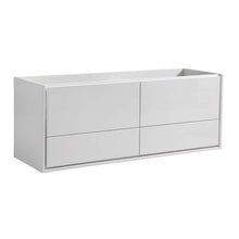 Load image into Gallery viewer, Fresca Catania 60&quot; Glossy White Wall Hung Single Sink Modern Bathroom Cabinet- Fresca