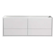 Load image into Gallery viewer, Fresca Catania 60&quot; Glossy White Wall Hung Single Sink Modern Bathroom Cabinet- Fresca