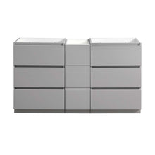 Load image into Gallery viewer, Fresca Lazzaro 60&quot; Gray Free Standing Double Sink Modern Bathroom Cabinet- Fresca