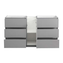 Load image into Gallery viewer, Fresca Lazzaro 60&quot; Gray Free Standing Double Sink Modern Bathroom Cabinet- Fresca