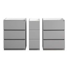 Load image into Gallery viewer, Fresca Lazzaro 60&quot; Gray Free Standing Double Sink Modern Bathroom Cabinet- Fresca