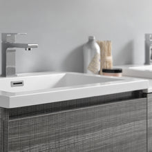 Load image into Gallery viewer, Fresca Lazzaro 60&quot; Glossy Ash Gray Free Standing Double Sink Modern Bathroom Cabinet w/ Integrated Sinks- Fresca
