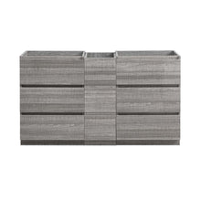 Load image into Gallery viewer, Fresca Lazzaro 60&quot; Glossy Ash Gray Free Standing Double Sink Modern Bathroom Cabinet- Fresca