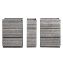 Load image into Gallery viewer, Fresca Lazzaro 60&quot; Glossy Ash Gray Free Standing Double Sink Modern Bathroom Cabinet- Fresca