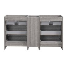 Load image into Gallery viewer, Fresca Lazzaro 60&quot; Glossy Ash Gray Free Standing Double Sink Modern Bathroom Cabinet- Fresca