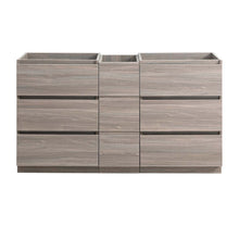 Load image into Gallery viewer, Fresca Lazzaro 60&quot; Gray Wood Free Standing Double Sink Modern Bathroom Cabinet- Fresca