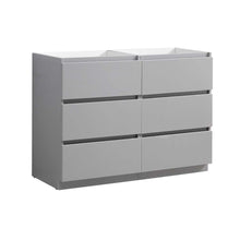 Load image into Gallery viewer, Fresca Lazzaro 48&quot; Gray Free Standing Double Sink Modern Bathroom Cabinet- Fresca
