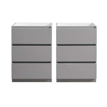 Load image into Gallery viewer, Fresca Lazzaro 48&quot; Gray Free Standing Double Sink Modern Bathroom Cabinet- Fresca