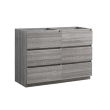 Load image into Gallery viewer, Fresca Lazzaro 48&quot; Glossy Ash Gray Free Standing Double Sink Modern Bathroom Cabinet- Fresca