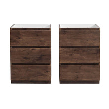 Load image into Gallery viewer, Fresca Lazzaro 48&quot; Rosewood Free Standing Double Sink Modern Bathroom Cabinet- Fresca