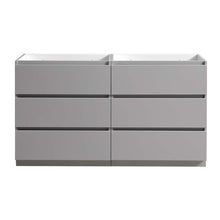 Load image into Gallery viewer, Fresca Lazzaro 60&quot; Gray Free Standing Double Sink Modern Bathroom Cabinet- Fresca
