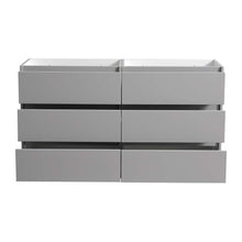 Load image into Gallery viewer, Fresca Lazzaro 60&quot; Gray Free Standing Double Sink Modern Bathroom Cabinet- Fresca