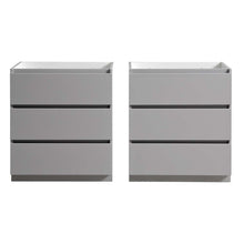 Load image into Gallery viewer, Fresca Lazzaro 60&quot; Gray Free Standing Double Sink Modern Bathroom Cabinet- Fresca