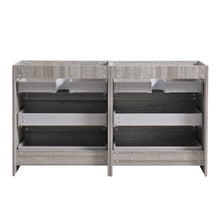 Load image into Gallery viewer, Fresca Lazzaro 60&quot; Glossy Ash Gray Free Standing Double Sink Modern Bathroom Cabinet- Fresca