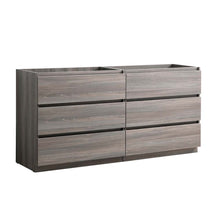 Load image into Gallery viewer, Fresca Lazzaro 60&quot; Gray Wood Free Standing Double Sink Modern Bathroom Cabinet- Fresca