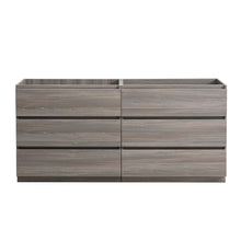 Load image into Gallery viewer, Fresca Lazzaro 60&quot; Gray Wood Free Standing Double Sink Modern Bathroom Cabinet- Fresca
