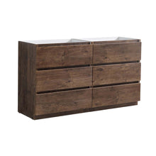 Load image into Gallery viewer, Fresca Lazzaro 60&quot; Rosewood Free Standing Double Sink Modern Bathroom Cabinet- Fresca
