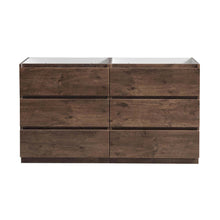 Load image into Gallery viewer, Fresca Lazzaro 60&quot; Rosewood Free Standing Double Sink Modern Bathroom Cabinet- Fresca