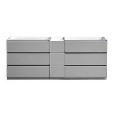Load image into Gallery viewer, Fresca Lazzaro 84&quot; Gray Free Standing Double Sink Modern Bathroom Cabinet- Fresca