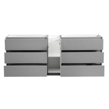 Load image into Gallery viewer, Fresca Lazzaro 84&quot; Gray Free Standing Double Sink Modern Bathroom Cabinet- Fresca