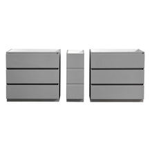 Load image into Gallery viewer, Fresca Lazzaro 84&quot; Gray Free Standing Double Sink Modern Bathroom Cabinet- Fresca
