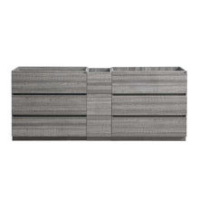 Load image into Gallery viewer, Fresca Lazzaro 84&quot; Glossy Ash Gray Free Standing Double Sink Modern Bathroom Cabinet- Fresca