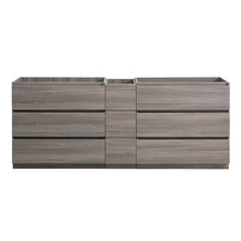 Load image into Gallery viewer, Fresca Lazzaro 84&quot; Gray Wood Free Standing Double Sink Modern Bathroom Cabinet- Fresca