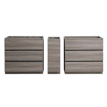 Load image into Gallery viewer, Fresca Lazzaro 84&quot; Gray Wood Free Standing Double Sink Modern Bathroom Cabinet- Fresca