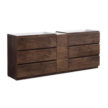 Load image into Gallery viewer, Fresca Lazzaro 84&quot; Rosewood Free Standing Double Sink Modern Bathroom Cabinet- Fresca