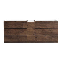 Load image into Gallery viewer, Fresca Lazzaro 84&quot; Rosewood Free Standing Double Sink Modern Bathroom Cabinet- Fresca