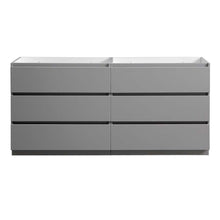 Load image into Gallery viewer, Fresca Lazzaro 72&quot; Gray Free Standing Double Sink Modern Bathroom Cabinet- Fresca