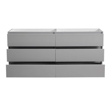 Load image into Gallery viewer, Fresca Lazzaro 72&quot; Gray Free Standing Double Sink Modern Bathroom Cabinet- Fresca