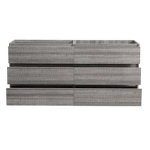 Load image into Gallery viewer, Fresca Lazzaro 72&quot; Glossy Ash Gray Free Standing Double Sink Modern Bathroom Cabinet- Fresca