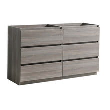 Load image into Gallery viewer, Fresca Lazzaro 72&quot; Gray Wood Free Standing Double Sink Modern Bathroom Cabinet- Fresca