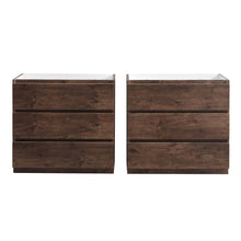 Load image into Gallery viewer, Fresca Lazzaro 72&quot; Rosewood Free Standing Double Sink Modern Bathroom Cabinet- Fresca