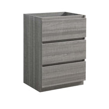 Load image into Gallery viewer, Fresca Lazzaro 24&quot; Glossy Ash Gray Free Standing Modern Bathroom Cabinet- Fresca