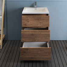 Load image into Gallery viewer, Fresca Lazzaro 24&quot; Rosewood Free Standing Modern Bathroom Cabinet w/ Integrated Sink- Fresca
