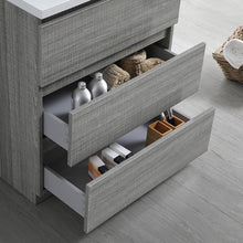 Load image into Gallery viewer, Fresca Lazzaro 30&quot; Glossy Ash Gray Free Standing Modern Bathroom Cabinet w/ Integrated Sink- Fresca